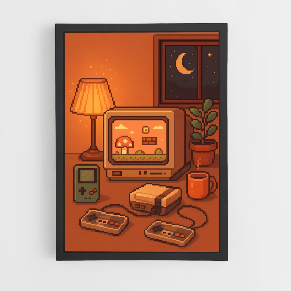 Poster Pixel Oasis – affiche Consoles (vue 2)